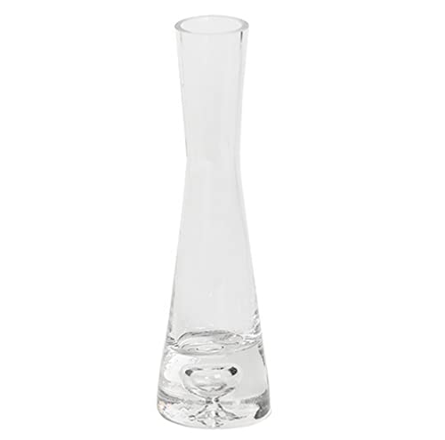 Transparente Glasvase, Mini-Blumenvase mit kleiner Öffnung, schlanke Taille, Glasblumenbehälter, einzelner Stiel, Halter für Büro, Zuhause, Hotel, Esstischdekoration