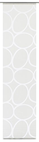 GARDINIA Flächenvorhang, Schiebegardine, Blickdicht, Stoff Dekor, Vorhang / Gardine mit Stein-Muster, Weiß, 60 x 245 cm (BxH), 1 Stück, Sonstige