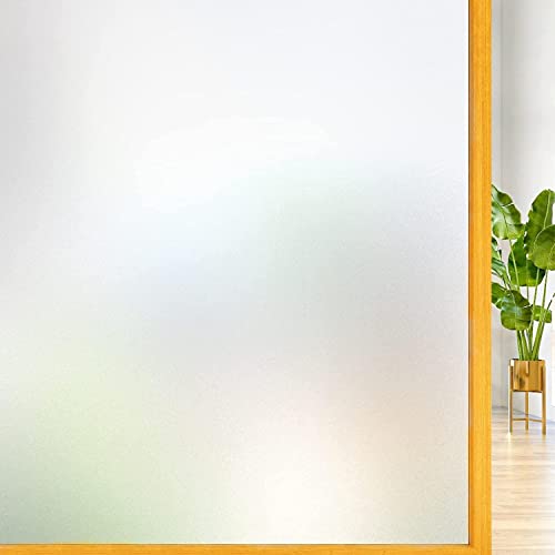 Cinbee Fensterfolie Selbsthaftend Blickdicht, Milchglasfolie 100x200 cm, Sichtschutzfolie Fenster Selbstklebend, Milchfolie Sichtschutz Bad