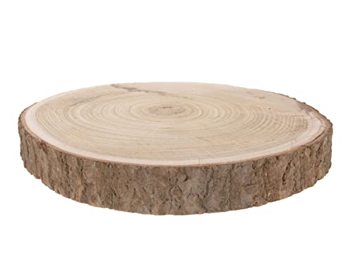 Holz Baumscheibe natur - 23-28 cm - Deko Holz Scheibe Echtholz Tischdeko