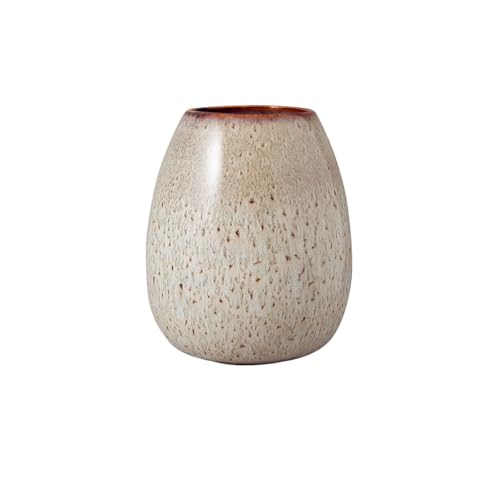 Like. by Villeroy & Boch Lave Home Vase Egg Shape, 14,5x14,5x17,5cm, Beige