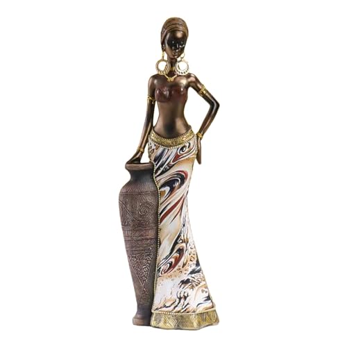 Generisch Afrikanische Deko Frauenfigur Mädchen Figur Statue Dekor Zuhause Dekorative Schwarze Figuren Kreative Handwerk Afrikanische Skulptur, Puppen Ornamente