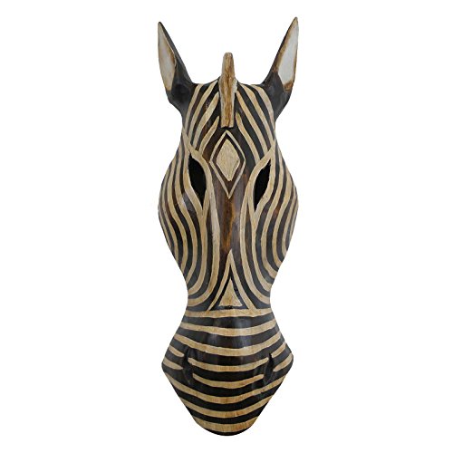 Woru Maske Zebra, Holz-Maske aus Bali, Wandmaske, wahlweise in 30 cm, 50 cm, oder 100 cm (30 cm)
