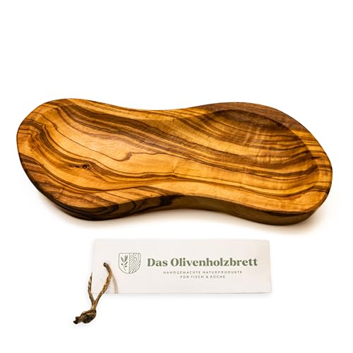 das Olivenholzbrett® / Nierenschale aus Holz/Schälchen aus Olivenholz/Tapas Schale/Beilagen Schale aus Olivenholz / 22cm