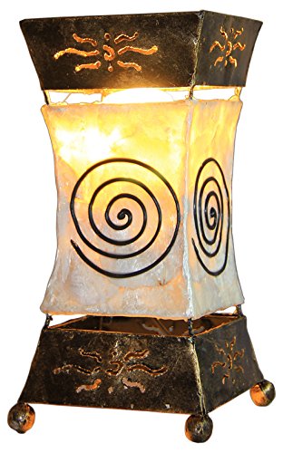 Woru Deko-Leuchte XENIA Cream, Tischlampe aus Metall und Resin, Stimmungsleuchte, Höhe ca. 30 cm