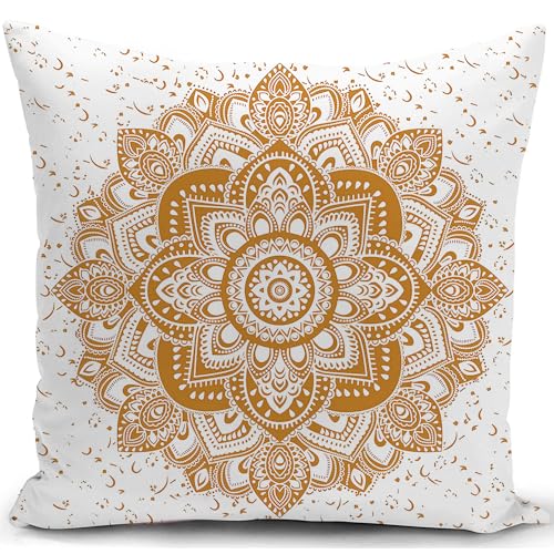 KUNQIAN Kissenbezug boho orientalische Kissen deko Geschenke für mandala sofakissen kissenbezüge dekokissen couchkissen kissenhülle Sofa gartenmöbel Balkon Wohnzimmer Zimmer zierkissen 40x40cm